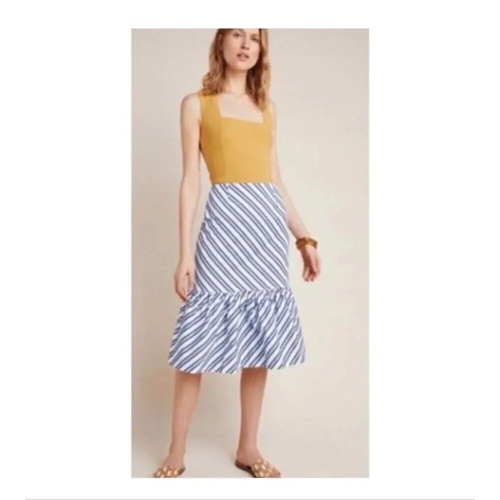 Anthropologie Maeve Ryanne flounced skirt size 0